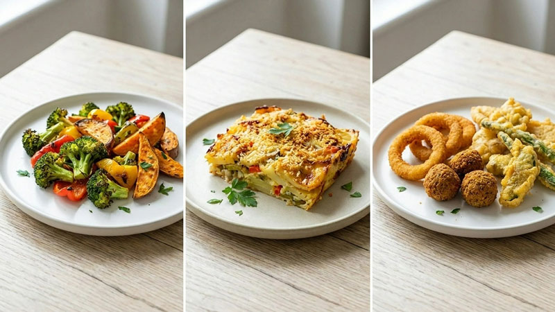 Knuspriges Gemüse direkt aus dem Airfryer Korb