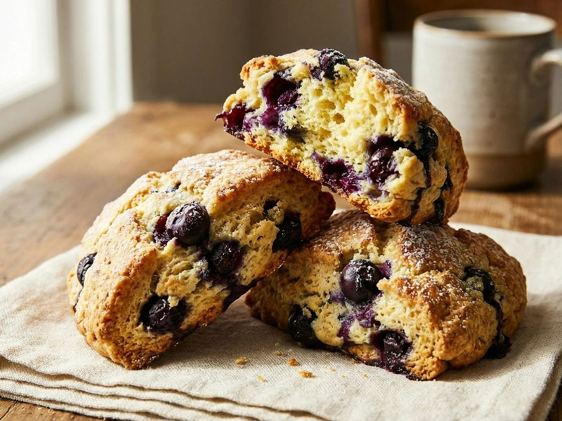 Blaubeer-Scones aus dem Airfryer – Goldbraun & Fluffig