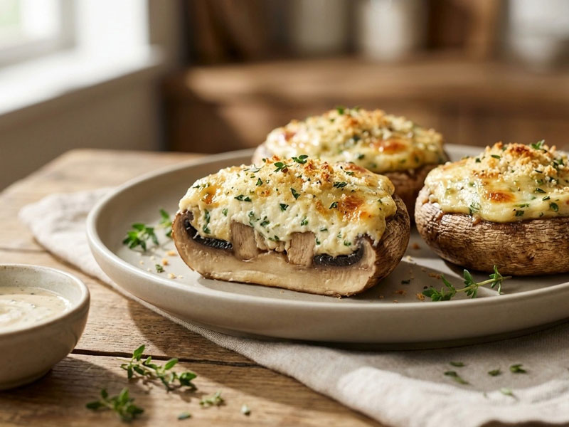Gefüllte Champignons aus dem Airfryer