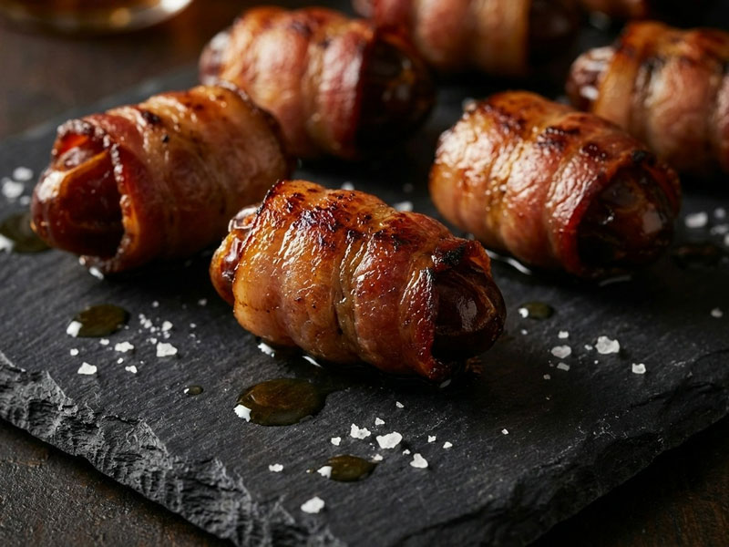 Datteln im Speckmantel aus dem Airfryer