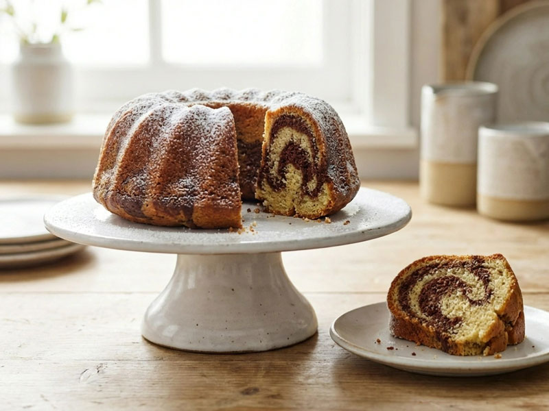 Saftiger Marmor-Gugelhupf aus dem Airfryer