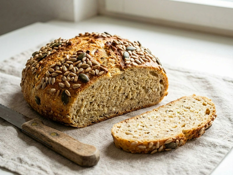Schnelles Quarkbrot aus dem Airfryer – Proteinreich & Kernig