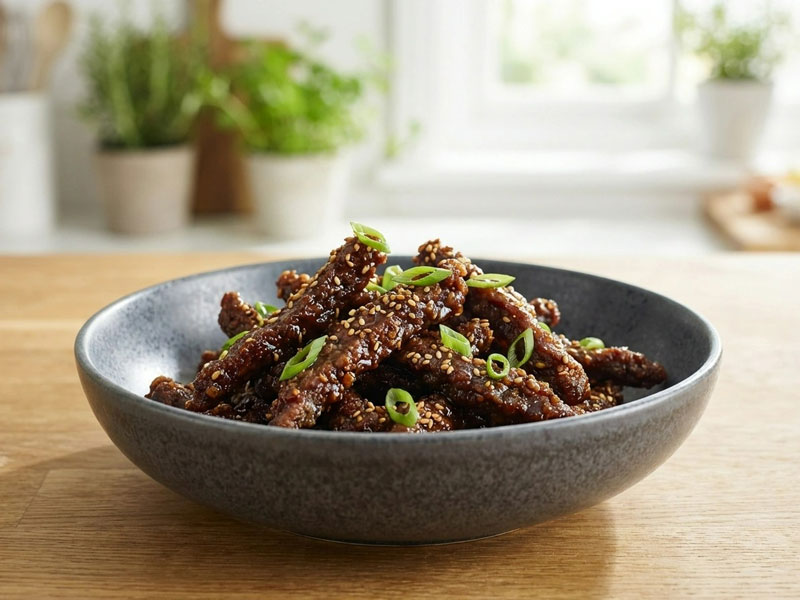 Knusprige Rindfleisch-Streifen im Asia-Style