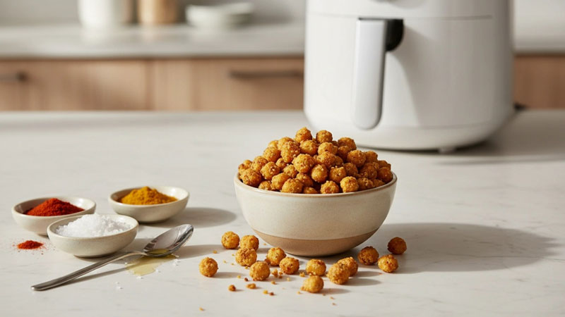 Airfryer Crispy Kichererbsen – der perfekte Snack