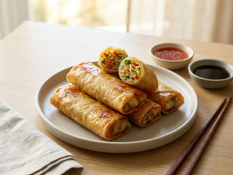 Airfryer Frühlingsrollen – knusprig ohne Frittieren