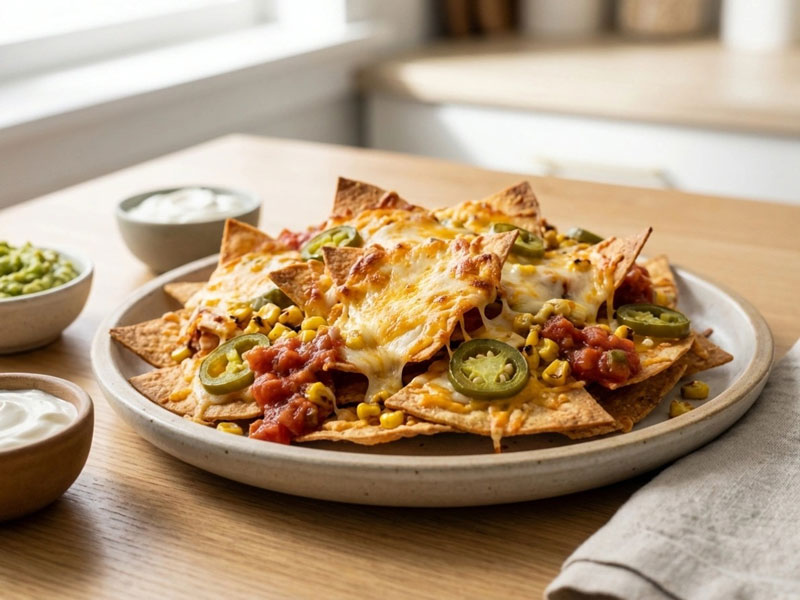 Airfryer Nachos – überbacken mit Käse