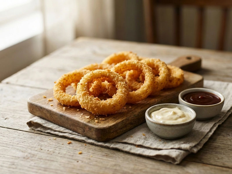 Airfryer Zwiebelringe – knusprig paniert